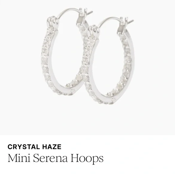 Crystal Haze Mini Serena Hoops - Picture 2 of 4